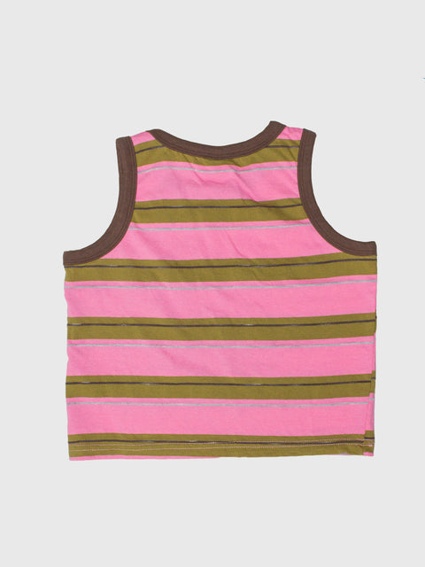 Striped Tank in Pink/Brown Multi