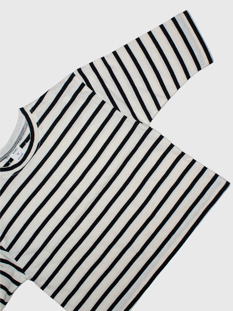 Stripe Long Sleeve in Black/Ivory