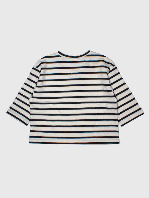 Stripe Long Sleeve in Black/Ivory