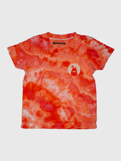 Goobi Tie Dye Tee in Tomato