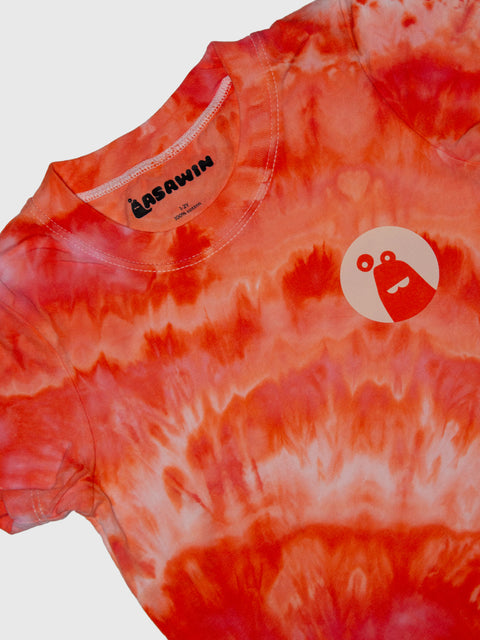 Goobi Tie Dye Tee in Tomato