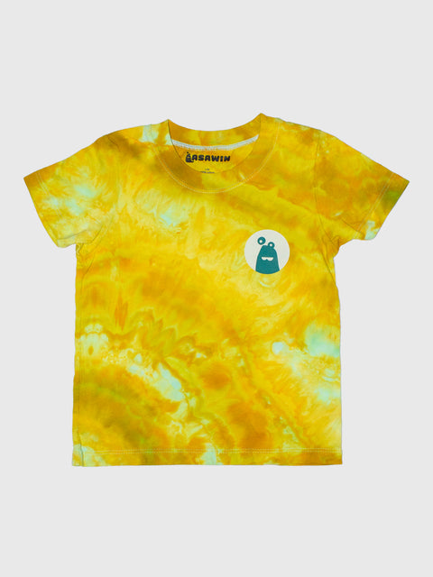 Goobi Tie Dye Tee in Chartreuse