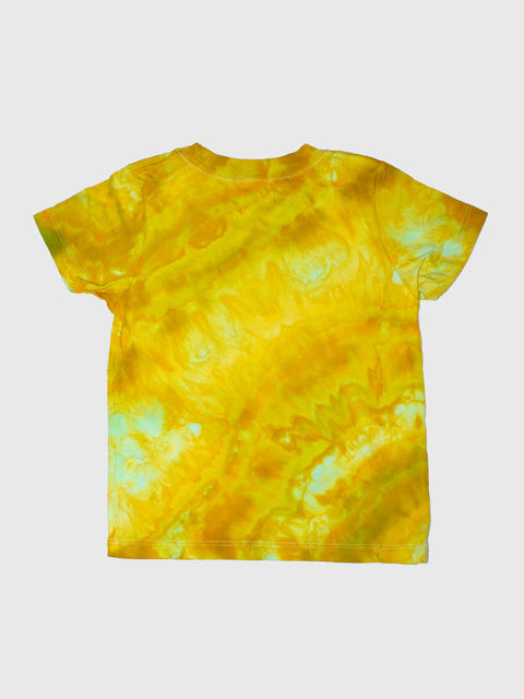 Goobi Tie Dye Tee in Chartreuse