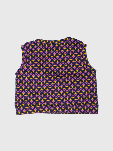 Geometric Vest in Purple