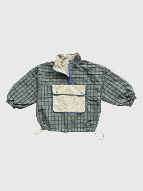 Check Windbreaker in Green