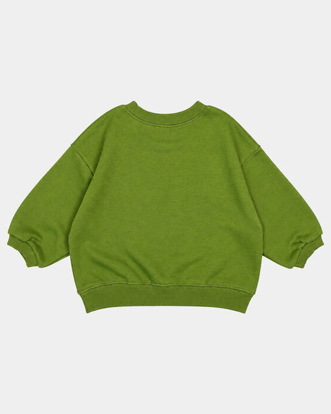 Boxy Snail Mail Sweatshirt in Green
