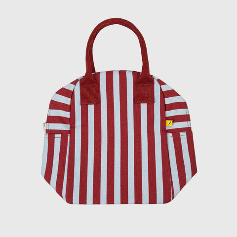 Zipper Lunch in Awning Stripe Chili Pepper