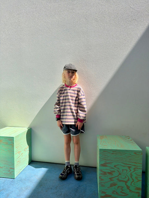 Stripe Long Sleeve in Pink/Beige